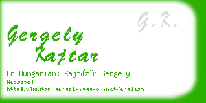 gergely kajtar business card